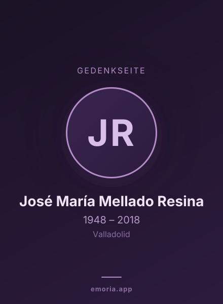 Gedenkportrait von José María Mellado Resina