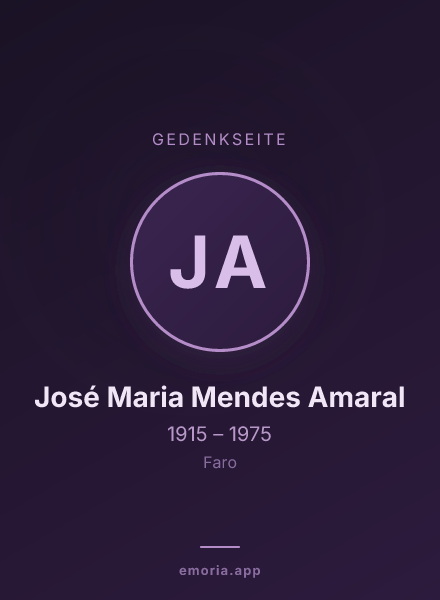 Gedenkportrait von José Maria Mendes Amaral