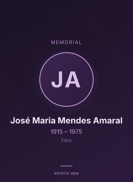 Memorial portrait of José Maria Mendes Amaral