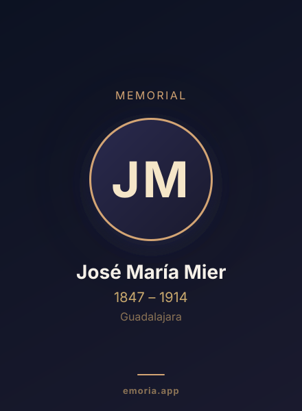 Memorial portrait of José María Mier