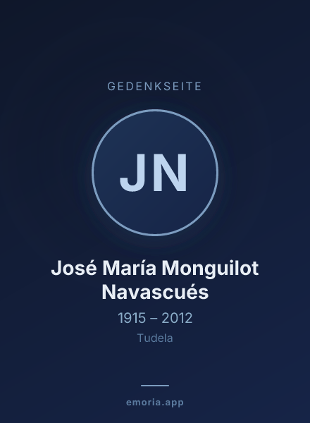 Gedenkportrait von José María Monguilot Navascués