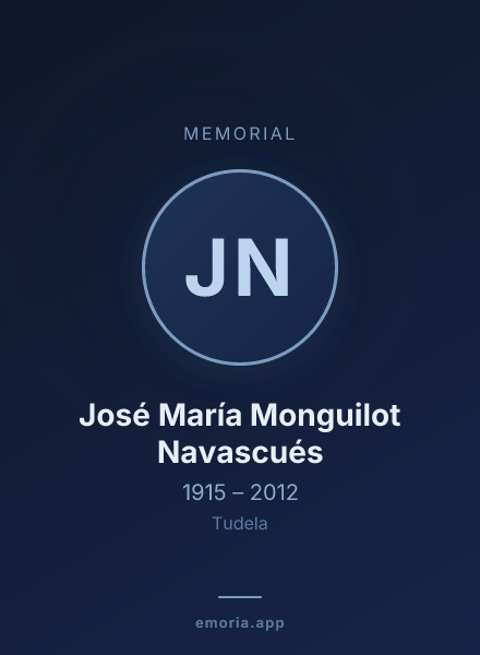 Memorial portrait of José María Monguilot Navascués