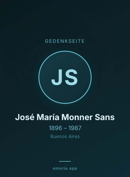 Gedenkportrait von José María Monner Sans