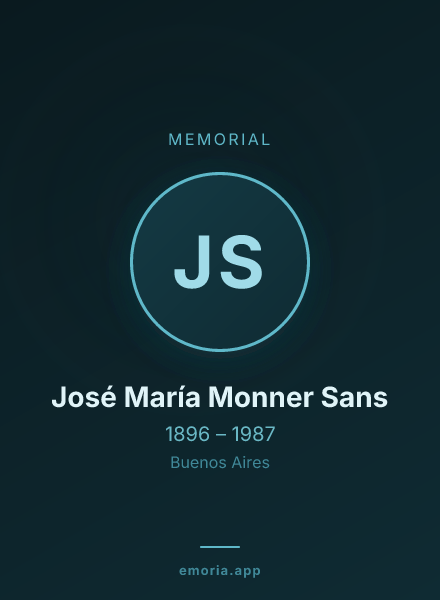 Memorial portrait of José María Monner Sans