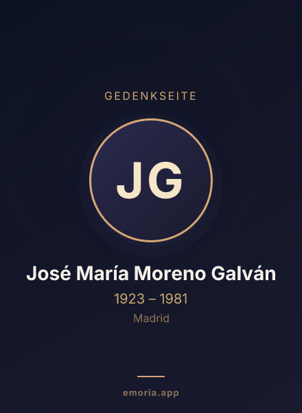 Gedenkportrait von José María Moreno Galván