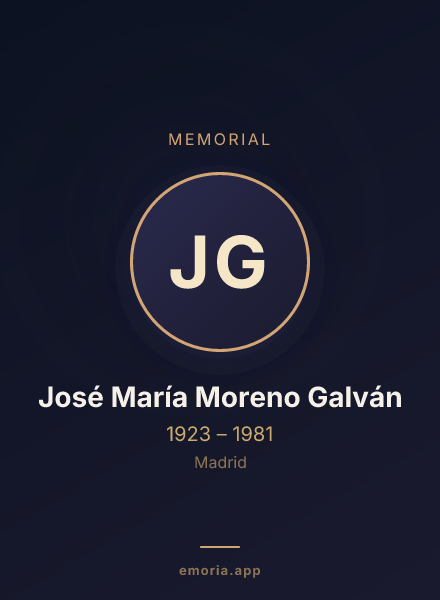 Memorial portrait of José María Moreno Galván