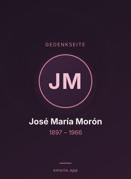 Gedenkportrait von José María Morón