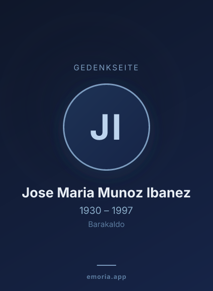 Gedenkportrait von Jose Maria Munoz Ibanez