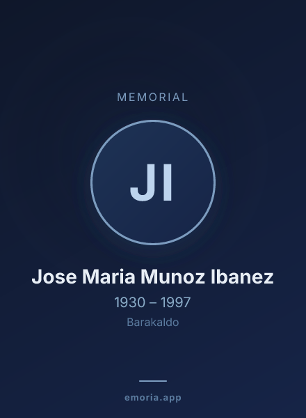 Memorial portrait of Jose Maria Munoz Ibanez