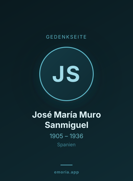 Gedenkportrait von José María Muro Sanmiguel