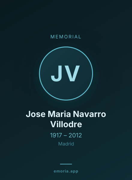 Memorial portrait of Jose Maria Navarro Villodre