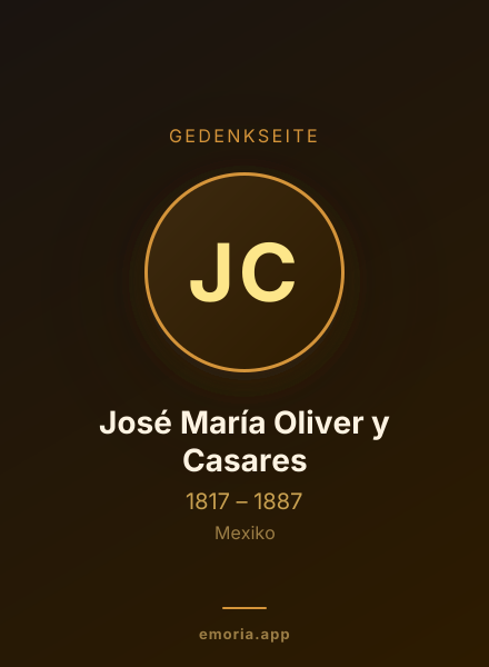 Gedenkportrait von José María Oliver y Casares