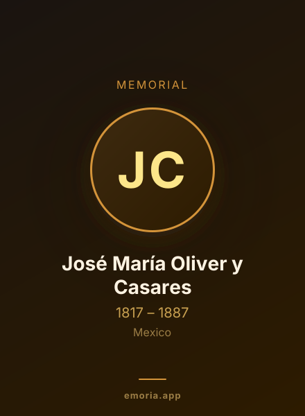 Memorial portrait of José María Oliver y Casares