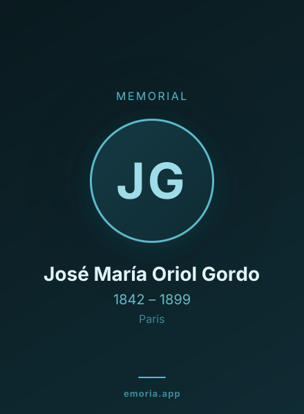 Memorial portrait of José María Oriol Gordo