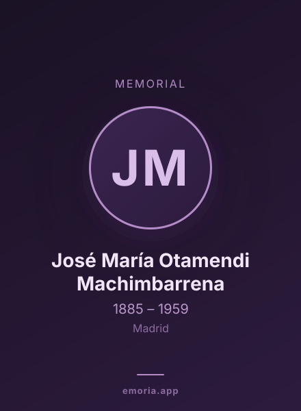 Memorial portrait of José María Otamendi Machimbarrena