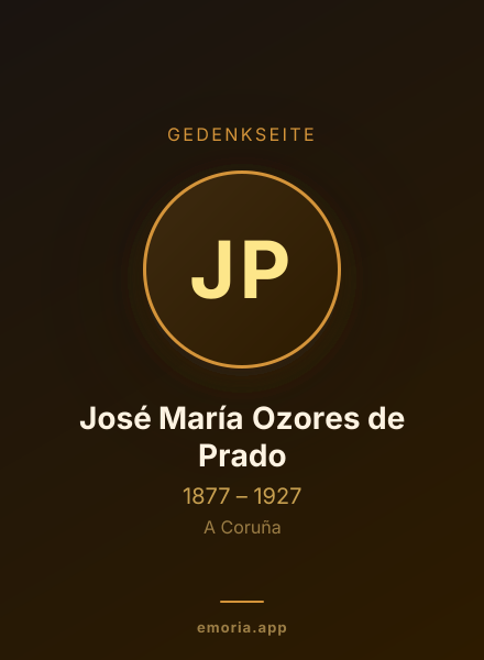 Gedenkportrait von José María Ozores de Prado