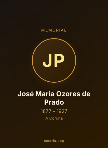 Memorial portrait of José María Ozores de Prado
