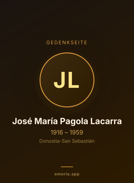 Gedenkportrait von José María Pagola Lacarra