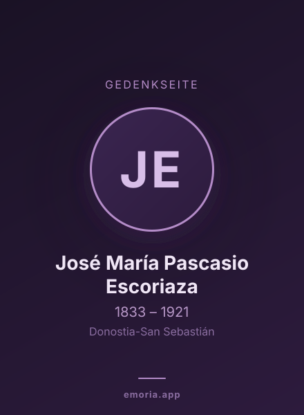 Gedenkportrait von José María Pascasio Escoriaza