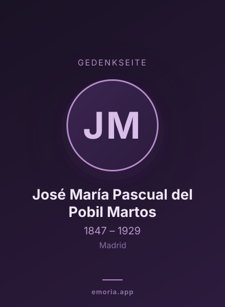 Gedenkportrait von José María Pascual del Pobil Martos