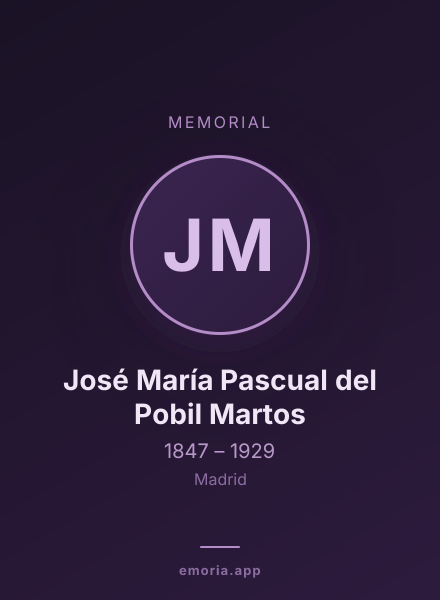 Memorial portrait of José María Pascual del Pobil Martos
