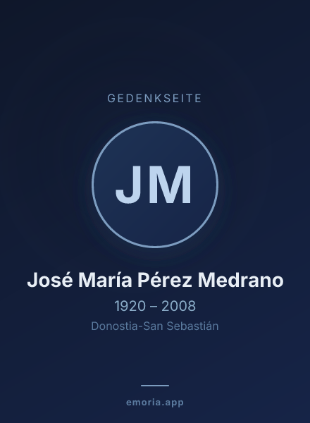 Gedenkportrait von José María Pérez Medrano