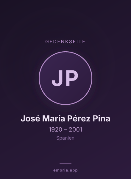 Gedenkportrait von José María Pérez Pina