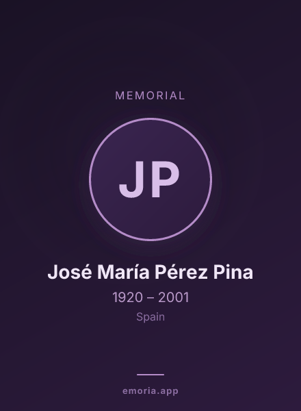 Memorial portrait of José María Pérez Pina