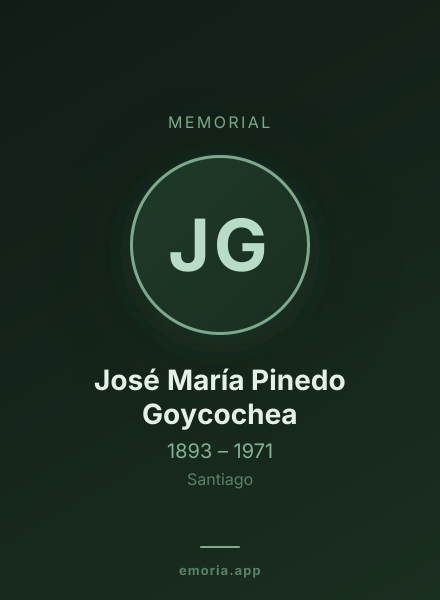Memorial portrait of José María Pinedo Goycochea