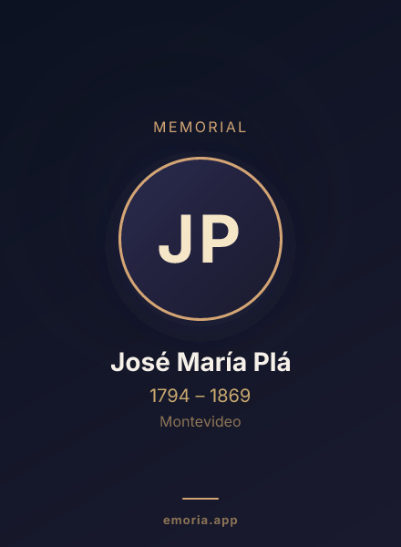 Memorial portrait of José María Plá