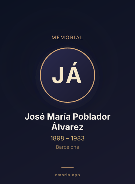 Memorial portrait of José María Poblador Álvarez