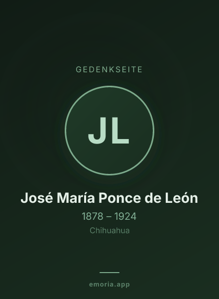 Gedenkportrait von José María Ponce de León