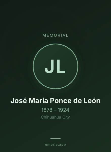 Memorial portrait of José María Ponce de León