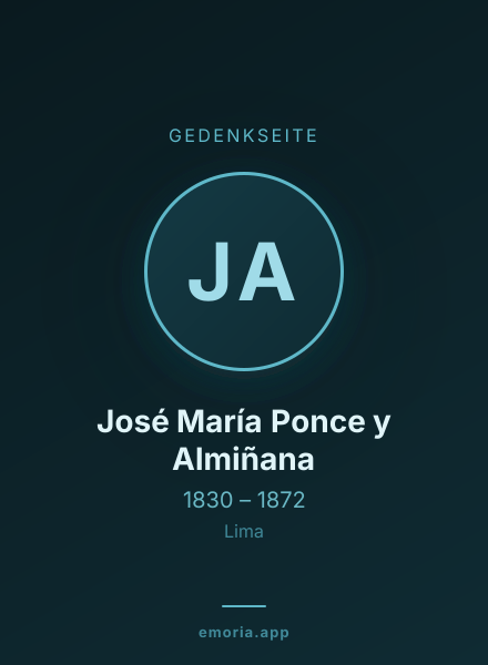 Gedenkportrait von José María Ponce y Almiñana