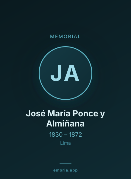 Memorial portrait of José María Ponce y Almiñana