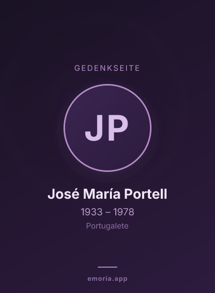 Gedenkportrait von José María Portell