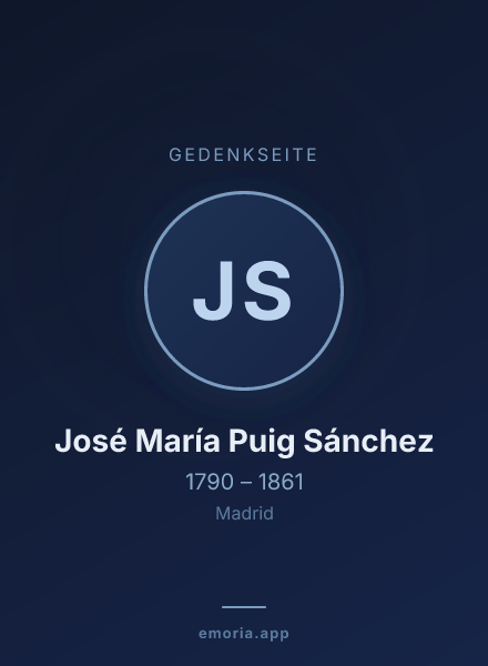 Gedenkportrait von José María Puig Sánchez