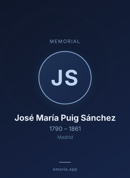 Memorial portrait of José María Puig Sánchez