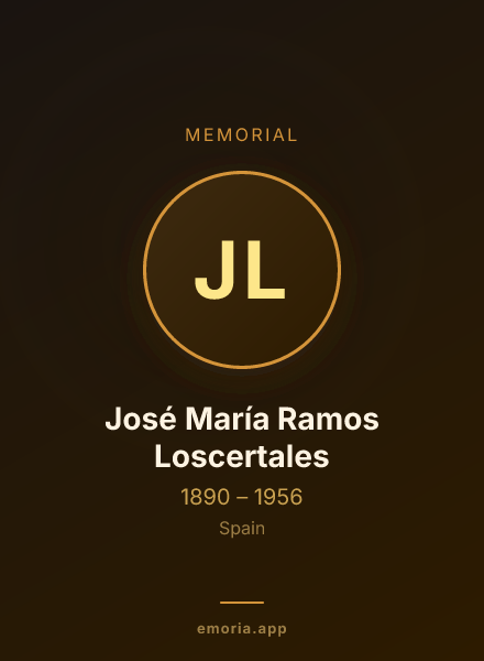 Memorial portrait of José María Ramos Loscertales