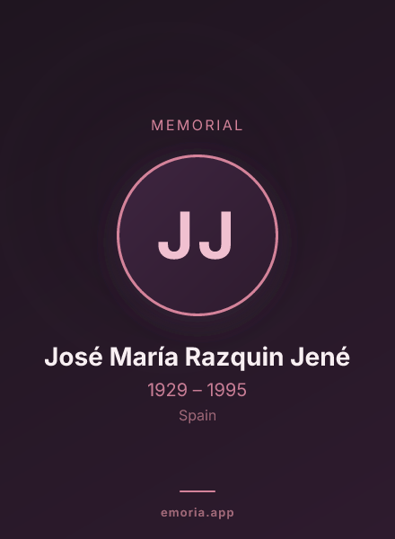 Memorial portrait of José María Razquin Jené