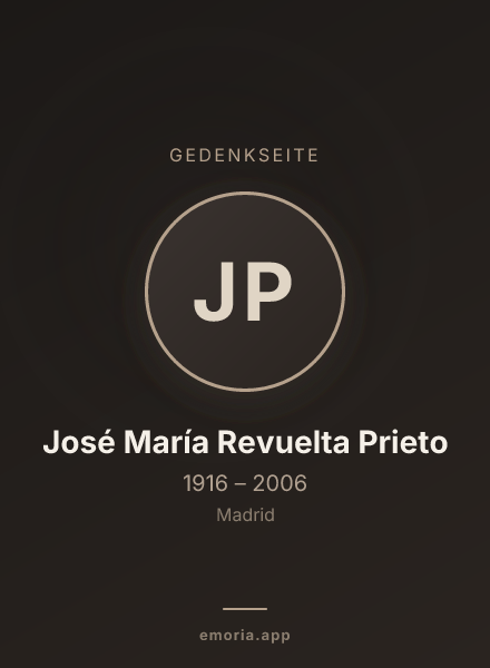 Gedenkportrait von José María Revuelta Prieto