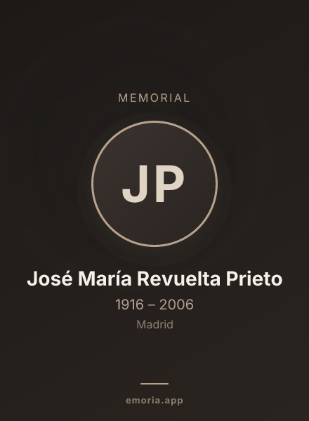 Memorial portrait of José María Revuelta Prieto