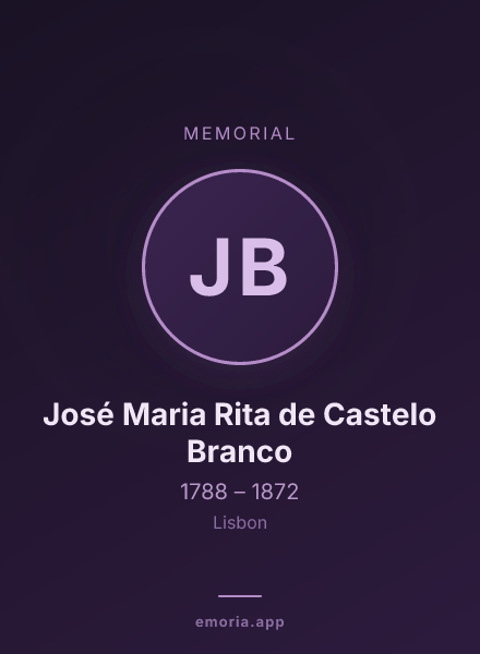Memorial portrait of José Maria Rita de Castelo Branco