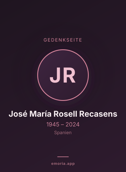 Gedenkportrait von José María Rosell Recasens