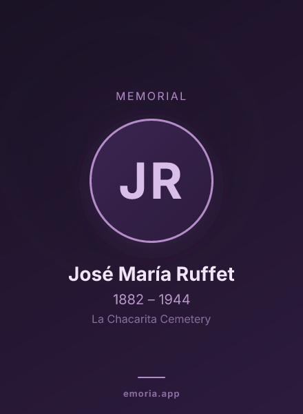 Memorial portrait of José María Ruffet