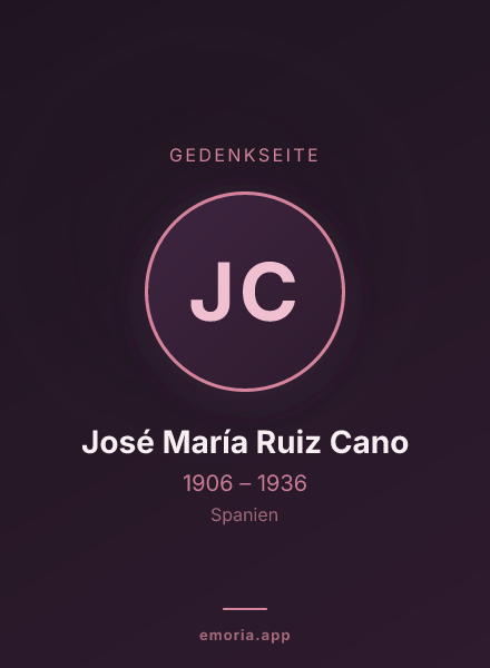 Gedenkportrait von José María Ruiz Cano
