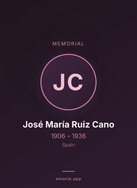 Memorial portrait of José María Ruiz Cano