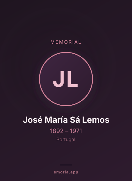 Memorial portrait of José María Sá Lemos