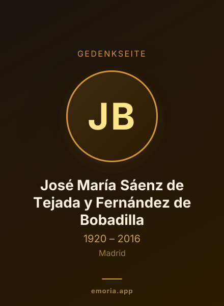 Gedenkportrait von José María Sáenz de Tejada y Fernández de Bobadilla