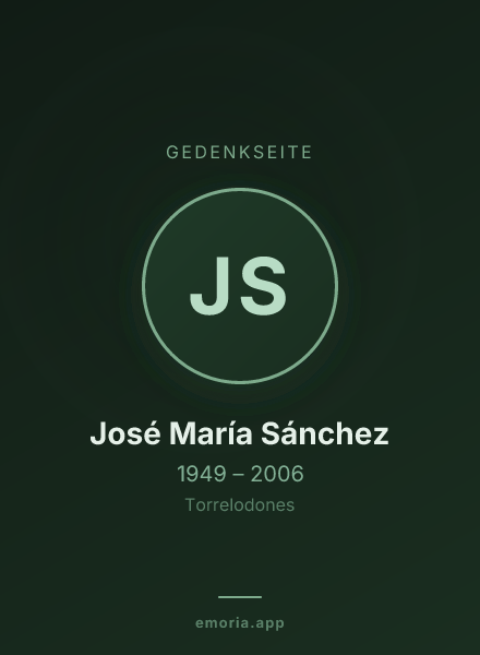 Gedenkportrait von José María Sánchez